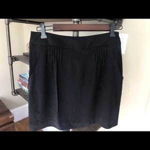 Theory silk black skirt